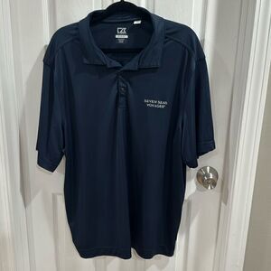 CUTTER & BUCK POLO SHIRT. NAVY BLUE.